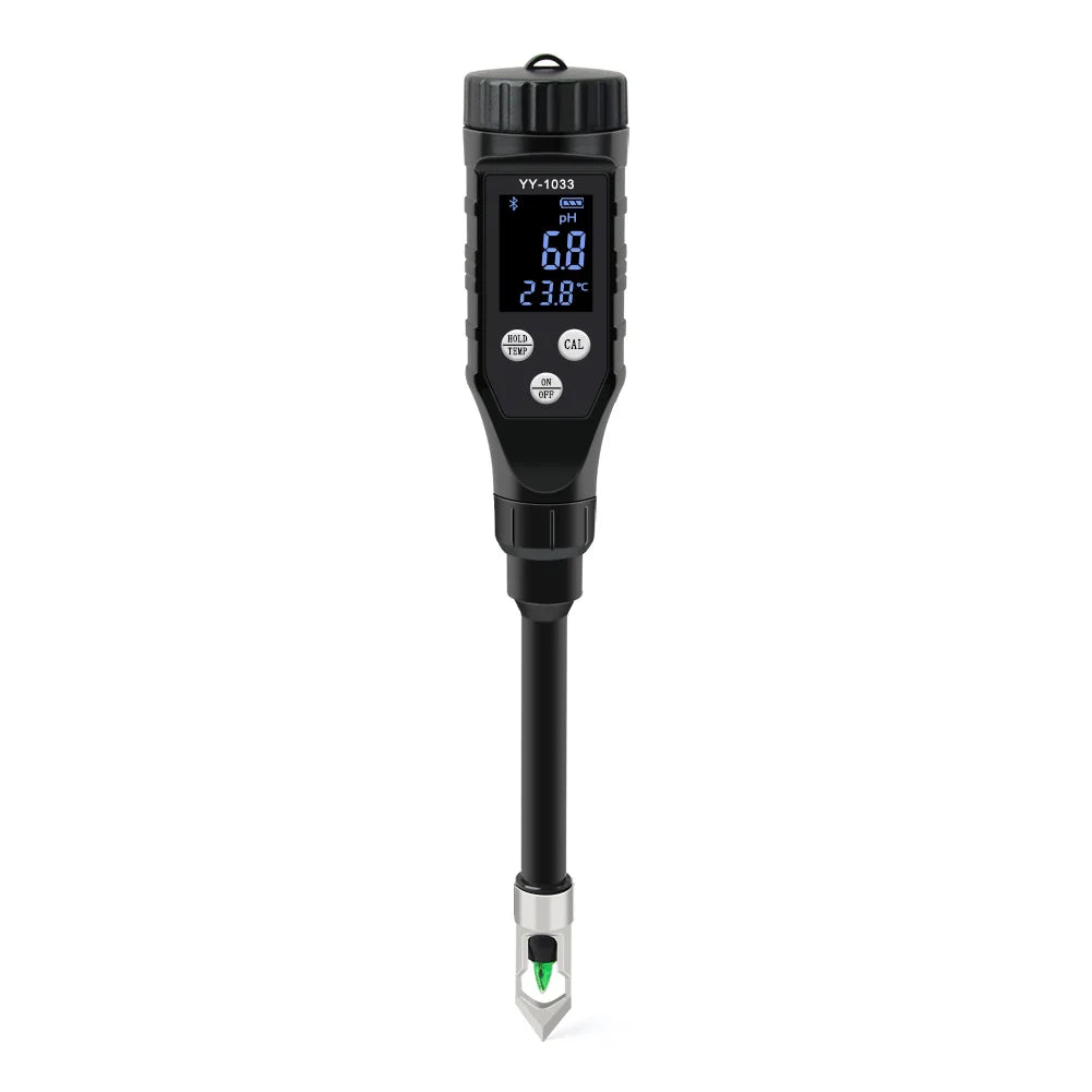 Smart Soil pH Meter 0.0-14.0pH - Bluetooth Soil Tester & Data Logger for Hydroponics, Garden & Farmland