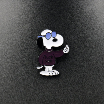Kawaii Snoopy Alloy Brooches – Cartoon Lapel Pins for Jackets, Backpacks, Clothes, and Kids’ Gifts
