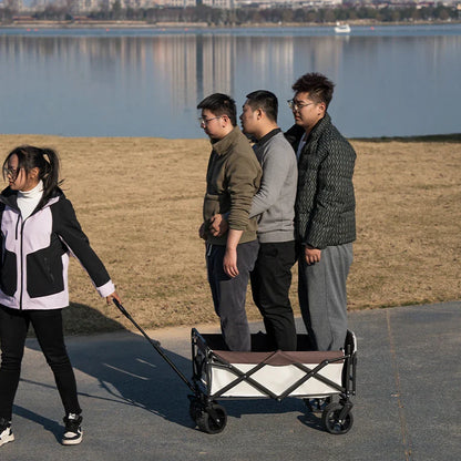 Heavy Duty Large Capacity Folding Wagon – Collapsible Portable Utility Cart for Shopping, Beach & Garden