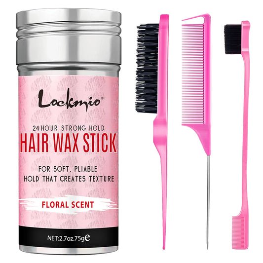 Professional Styling Wax for Women – Anti-Frizz Pomade, Smoothing Hair Mud, Messy Hair Control Rod for Natural Wigs