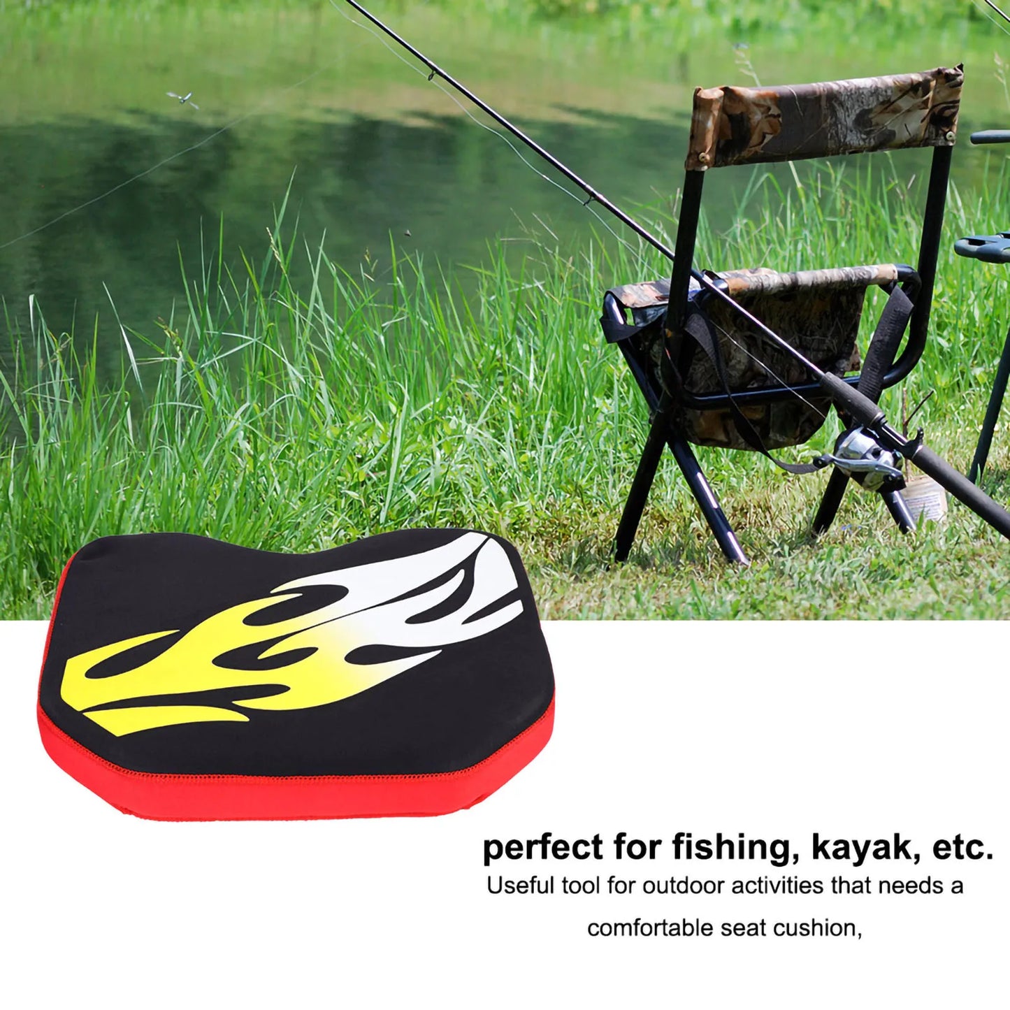 New Thickened Kayak Boat Cushion – 3 Colors, Padded Seat for Canoe, Fishing Boat & Rowing Chairs