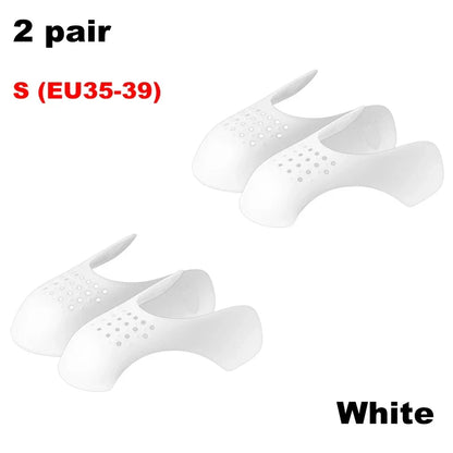 4Pcs Crease Protector & Shoe Head Stretcher - Anti-Crease Sneaker Support & Toe Cap for Wrinkle-Free Shoes