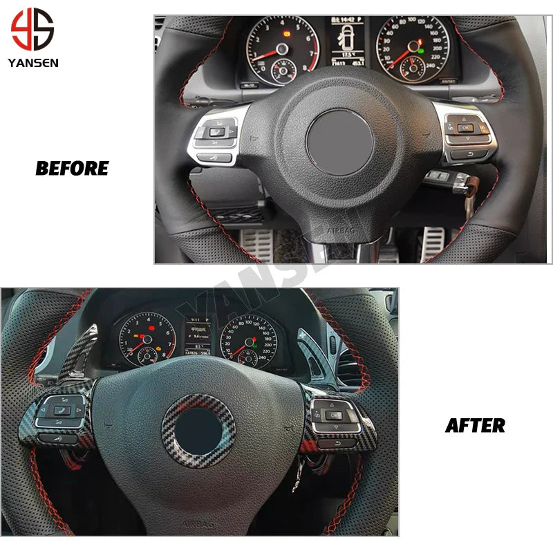 Paddle Shifter for VW Golf 5 MK5 & Golf 6 MK6 GTI | Carbon Sticker Steering Wheel Shift Accessories   2/2