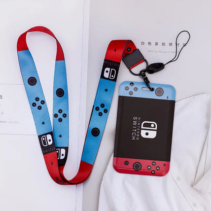 Game Player Men's Name Badge Holder – Lanyard Business Card & ID Card Holder with Hanging Neck Strap, Small Gift Case