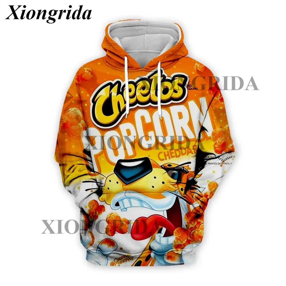 Novelty Hot Cheetos 3D Printed Hoodie — Unisex Harajuku Sweatshirt Pullover S-5XL