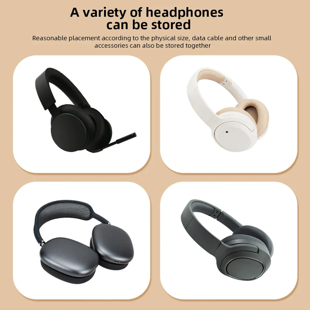 Portable EVA Hard Shell Earphone Case | Protective Headset Box for SONY WH-CH720N/WH-CH520 & Apple Max | Travel-Friendly Carrying Bag
