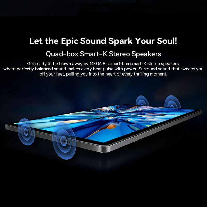 Blackview MEGA 8 Tablet – 13" FHD+ 90Hz Display, 11000mAh, Android 15, 50MP Camera, 4 Speakers, 4G Pad PC