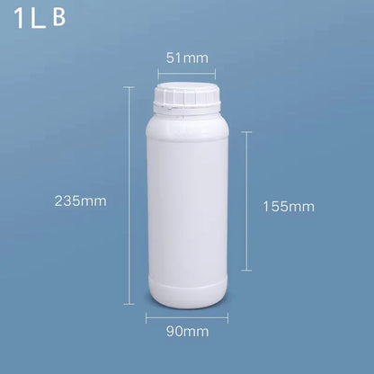 Empty Fluorinated Plastic Bottle with Tamper-Evident Cap — Leakproof Refillable Liquid Container 50ml-1000ml