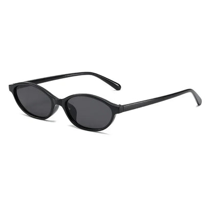 Retro Oval Frame Sunglasses — Trendy Small Frame Punk Cat Eye Sunshade Glasses, Personalized Fashion Sun Protection Eyewear