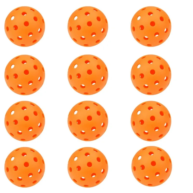 6/12pcs Indoor Pickleball Balls – Colorful & Durable 40-Hole 72mm Training & Practice Balls for Entertainment
