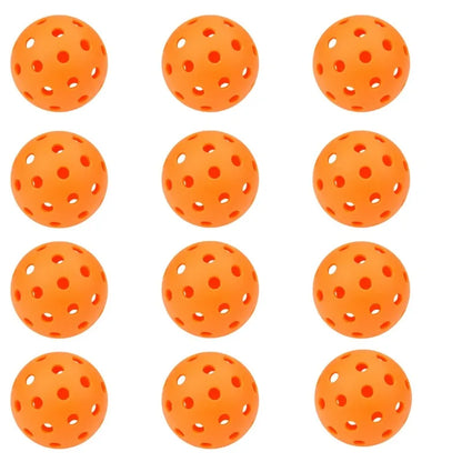 6/12pcs Indoor Pickleball Balls – Colorful & Durable 40-Hole 72mm Training & Practice Balls for Entertainment