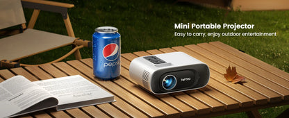 TOPTRO Mini Projector – Full HD 1080P Support, 16000 Lumens, Auto Keystone, WiFi & Bluetooth Portable Home Theater Projector