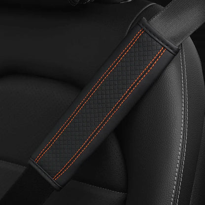 PU Leather Seat Belt Shoulder Cover - Breathable Safety Belt Padding for Car Accessories - Auto Interior Protection