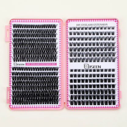 DIY Lash Extension Kit – Mix Individual Lash Clusters with Lash Bond & Seal, Includes Tweezers for Eyelash Extensions