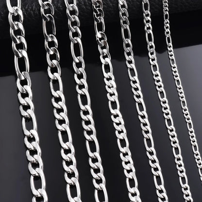 925 Sterling Silver Necklace — 2–12mm Width, 40–75cm Long Chain with Lobster Clasp for Men & Women, Engagement Jewelry