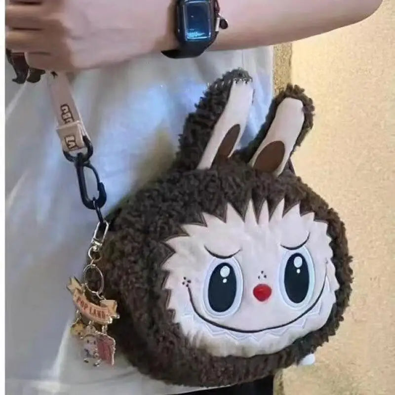 Labubu City Park Limited Edition Crossbody Bag – Plush Mobile Wallet & Card Holder, Cute Cartoon Shoulder Handbag for Ladies, Girl Gift