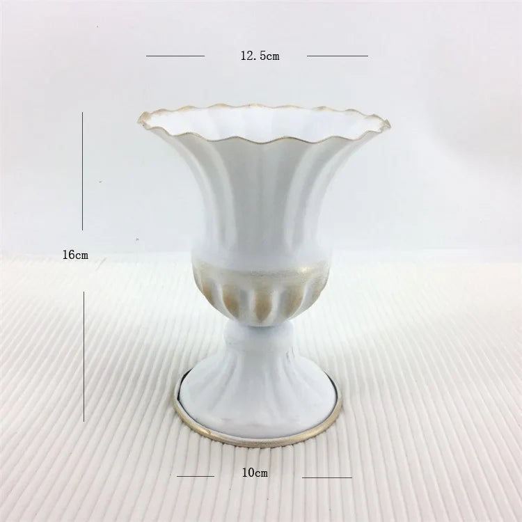 Retro Wrought Iron Flower Pots — Wedding, Dried Flower & Home Decoration Vases for Hotel & Event