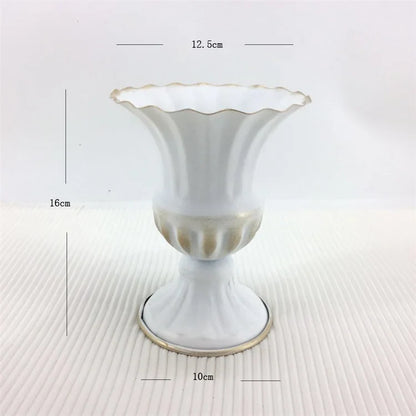 Retro Wrought Iron Flower Pots — Wedding, Dried Flower & Home Decoration Vases for Hotel & Event