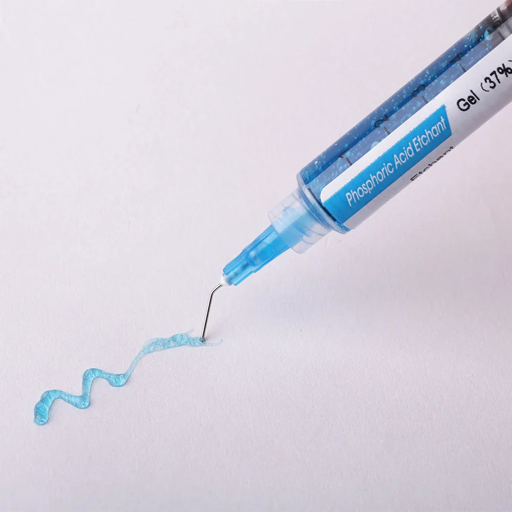 Dentistry Etching Gel 37% – Phosphoric Acid Teeth Cleaning Adhesive Resin for Braces Bonding with 5 Tips