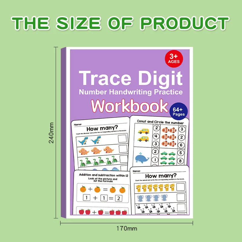 Interactive Math Workbook for Kids – Counting, Addition & Subtraction Within 10, Number Relationships & Visual Learning for Preschool, First Grade, Home & Classroom Use