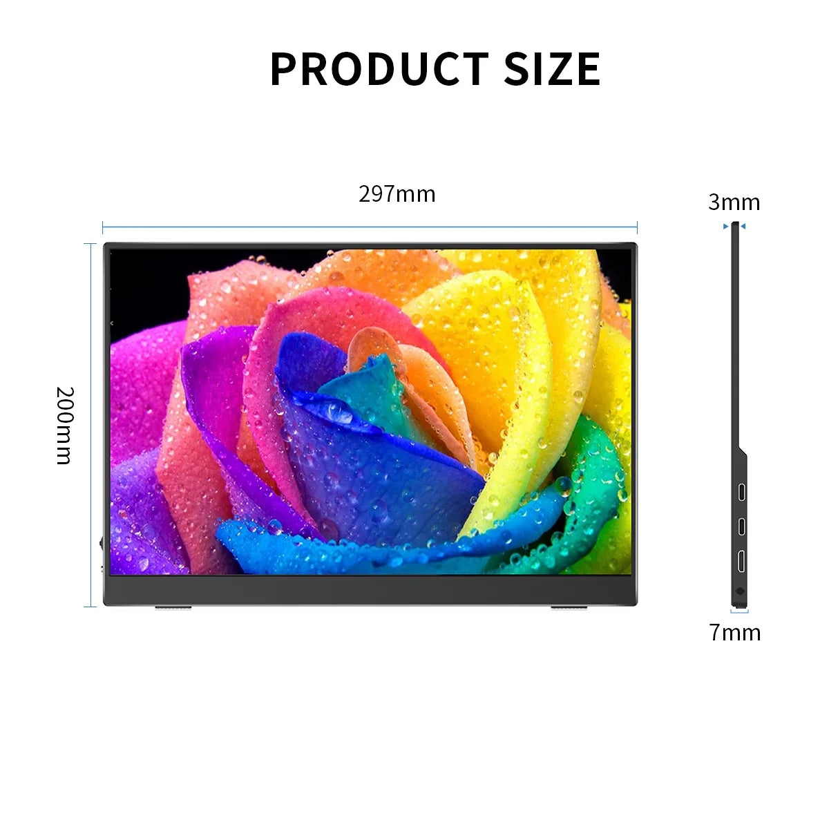13.3 Inch 2.5K Portable Monitor – 2560x1600 External Display for Gaming, Laptop, PS3/PS4, Switch, Mini PC, Tablet