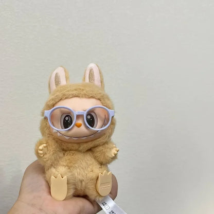 17cm Mini Plush Doll Clothes – Kpop EXO Labubu Idol Outfit with Glasses & Sunglasses Accessories Gift