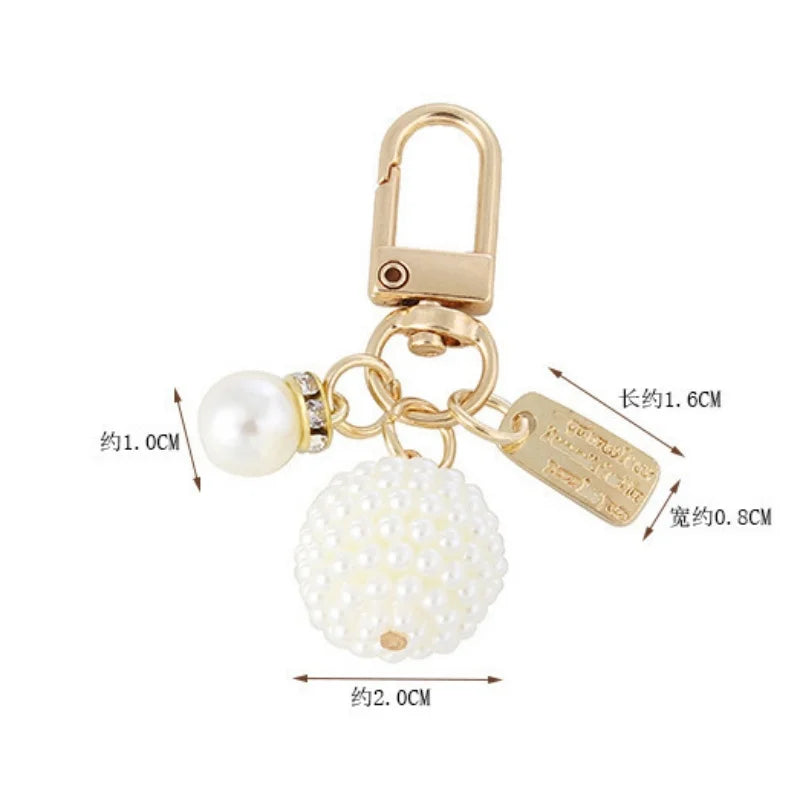 Pearl Keychain - Elegant DIY Pendant Accessory for Car Keys, Bags & Stylish Gifts