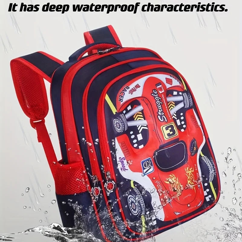 Waterproof 3D Kids Backpack - Lightweight Preschool & Kindergarten School Bag for Boys and Girls