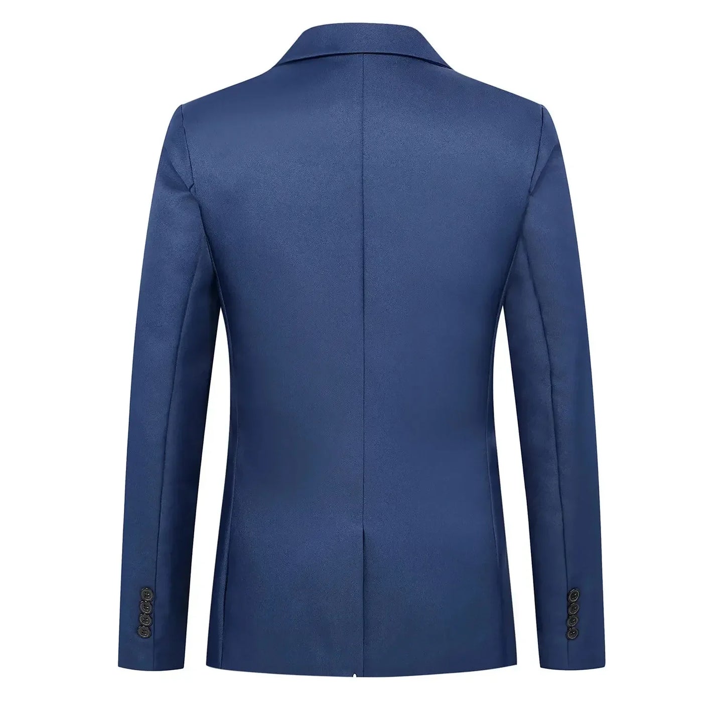 Men’s Casual Business Slim Fit Suit Jacket — Trendy Autumn Single-Button Formal Blouse, Non-Iron Solid Color
