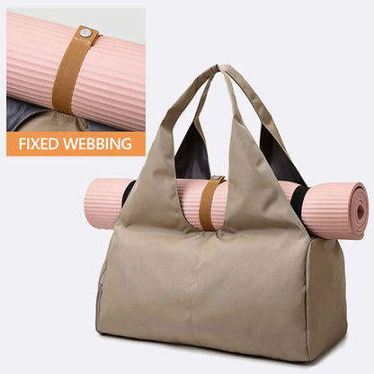 Women's Yoga Mat Bag - Gym Sports Shoulder Tote, Dry Wet Travel Storage for Fitness & Dance