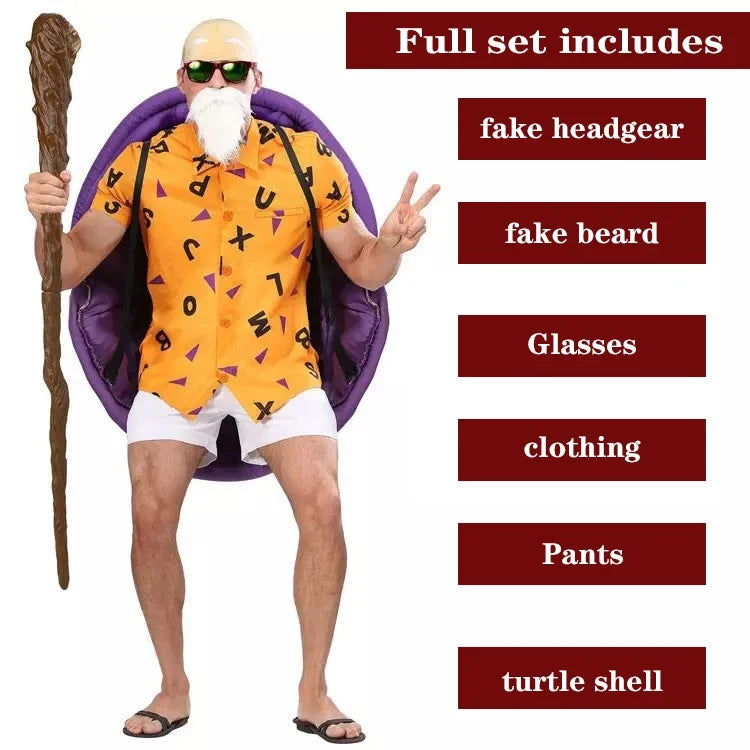 Kame Sennin Cosplay Costume – Adult Anime Jumpsuit for Halloween & Carnival