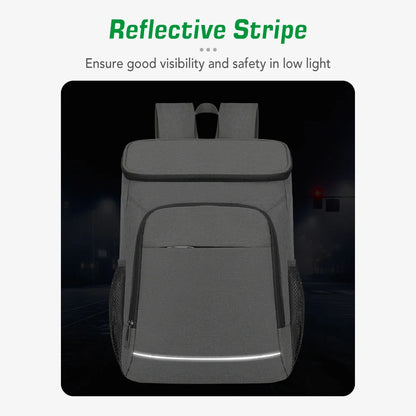 30L Leakproof Insulated Cooler Backpack: Perfect for Outdoor Camping, Hiking, Picnics, and Beach - Food Insulation Lunch Bag