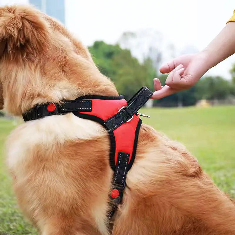 Reflective Adjustable Dog Harness - No-Pull Design for Walking & Training - Ideal for Small, Medium, Large, & Big Dogs - Chest Strap Product