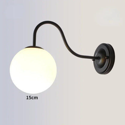 Nordic Modern Glass Wall Lamp – Bedside & Indoor Decorative Lighting for Bedroom, Living Room, Study