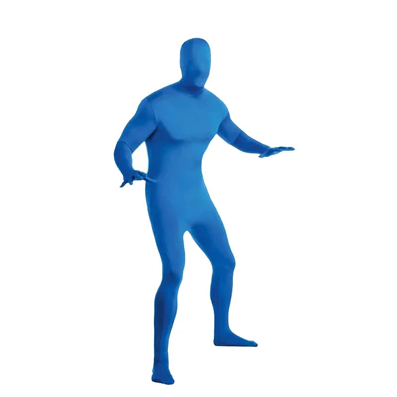 24PCS Zentai Invisible Jumpsuits – Skin-Tight Spandex Bodysuit Cosplay Costume for Halloween, Carnival & Stretch Full-Body Wear