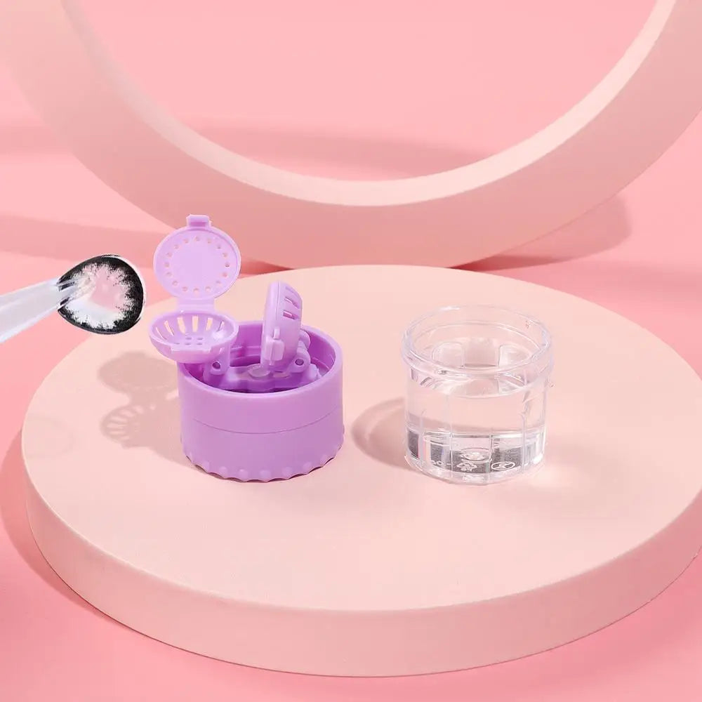 Manually Rotating Contact Lens Cleaner Case Portable Plastic Lens Storage Holder Cleaning Container Travel Accessory Tool