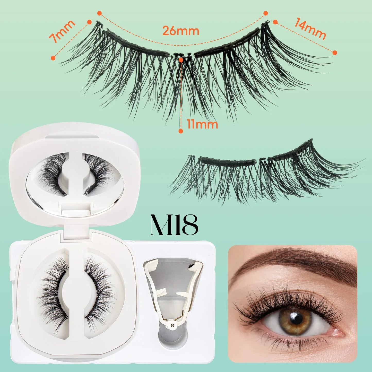 VYRILA Soft Magnetic Eyelashes Reusable No Glue 3D Natural Look Magnetic Lashes Kit Easy Apply Eye Makeup