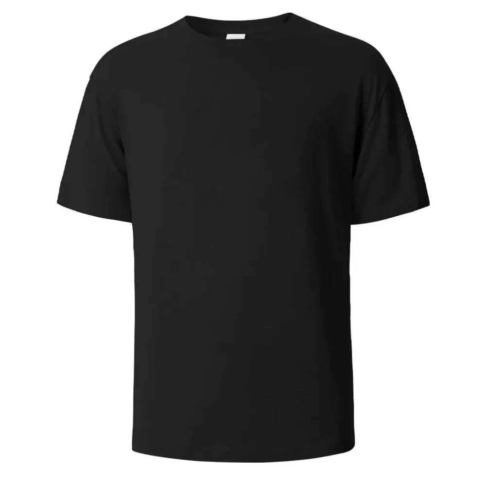 Heavyweight 100% Cotton T-Shirt - Thick Knit Round Neck Short Sleeve Tee 500/300g
