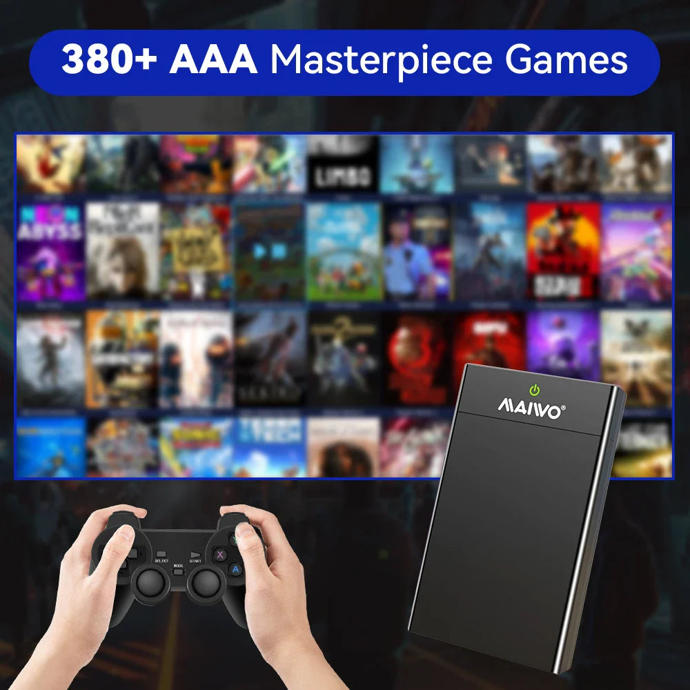 Portable 12TB External Gaming HDD – 390+ Retro Games for PS2, PS3, PS4, WiiU, MAME & Windows PC Playnite System
