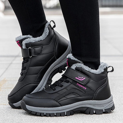 2024 Women’s Winter Waterproof Platform Boots – Designer Australian Leather Ankle Booties with Fur, Luxury Warm Shoes