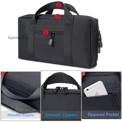 Gun Carrying Bag for Glock 17, M9 - Universal Concealed Pistol Storage with Magazine Pouch, Hunting Accessories