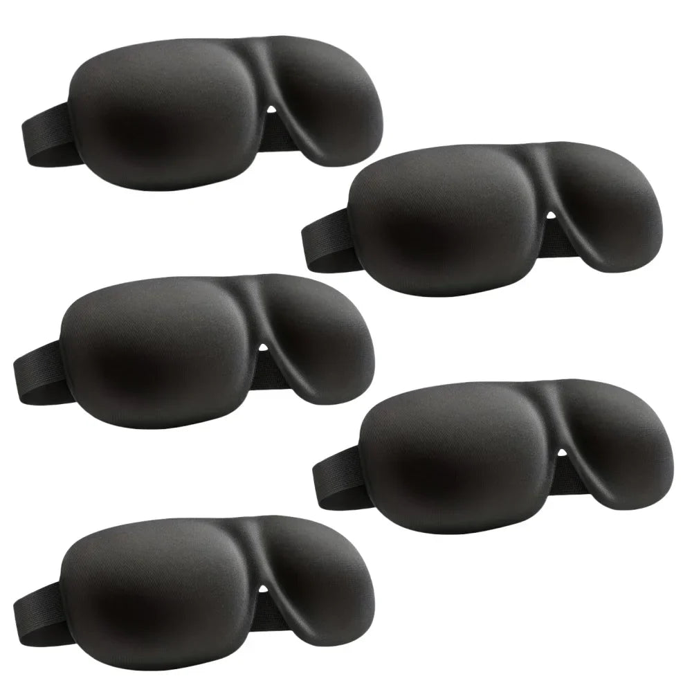 3D Contoured Sleep Mask — 100% Light-Blocking, Ultra-Soft Breathable Eye Cover for Travel, Yoga & Rest