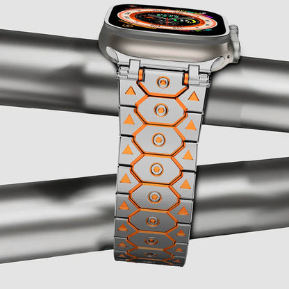 Luxury Titanium Metal Strap for Apple Watch — Stainless Steel Bracelet for Series 5-10 Ultra 2 (42mm-49mm)
