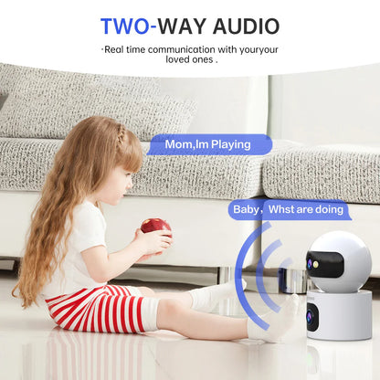 Lenovo 4K IP Camera – 5G WiFi Dual-Lens Smart Home CCTV, Wireless Surveillance with Auto Tracking, Security & Baby Monitor