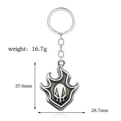 Bleach Ichigo Kurosaki Keychain Necklace - Anime Cosplay Pendant Charm for Men & Women Backpack Jewelry Gift