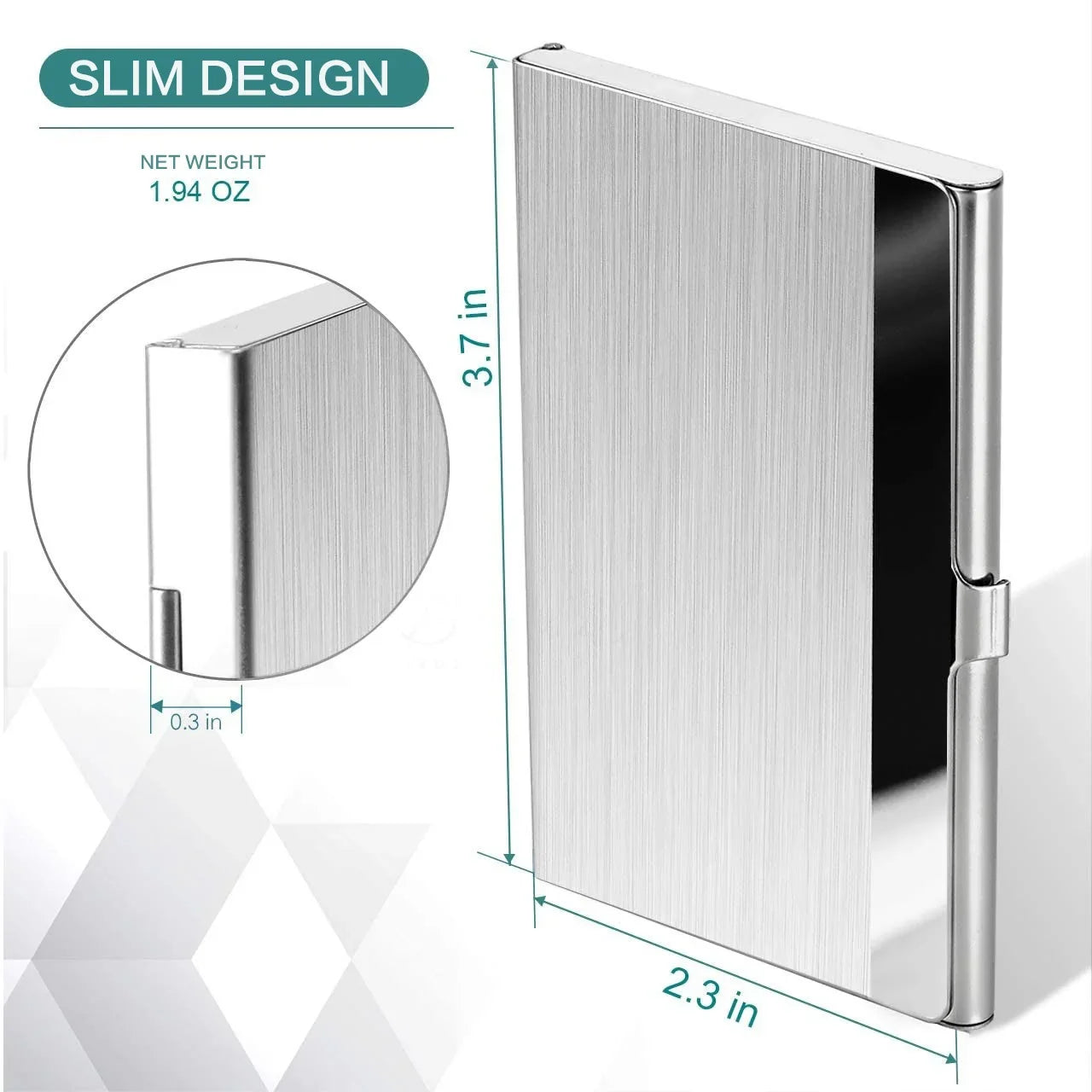 Metal Business Card Holder: Slim Pocket Case for Men & Women - Stainless Steel IC Cards Storage Solution