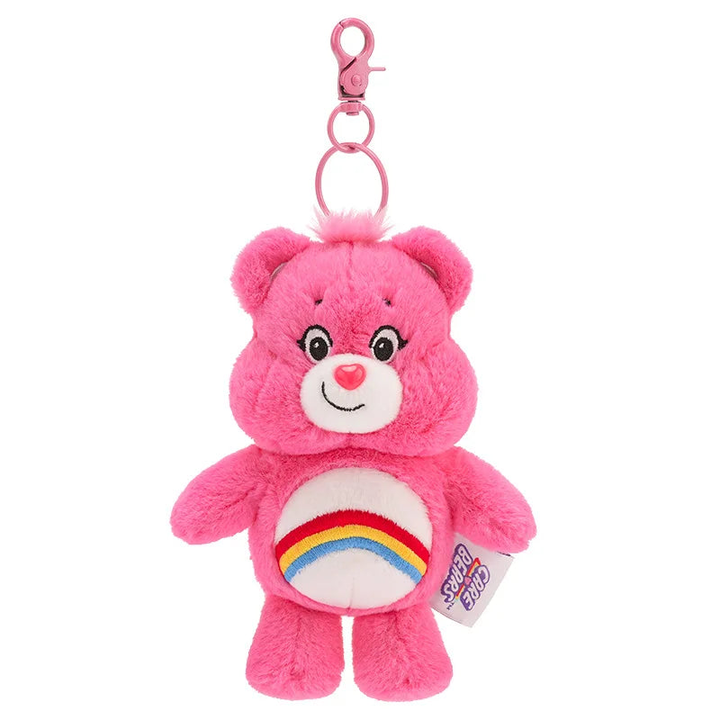 Care Bears Rainbow Plush Keychain - Kawaii Sound Toy Bag Charm & Birthday or Christmas Gift
