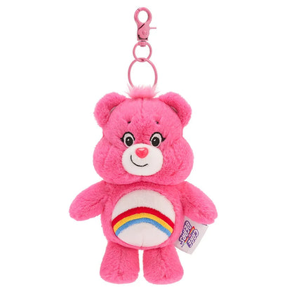 Care Bears Rainbow Plush Keychain - Kawaii Sound Toy Bag Charm & Birthday or Christmas Gift