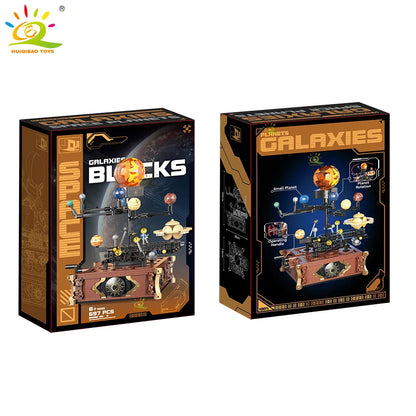 HUIQIBAO MOC Space Solar System Model – Mini Planet Building Blocks Toy for Kids, Desk & Aerospace Decor