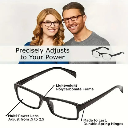 Multifocal Reading Glasses - Auto-Adjusting Bifocal Readers for Women & Men